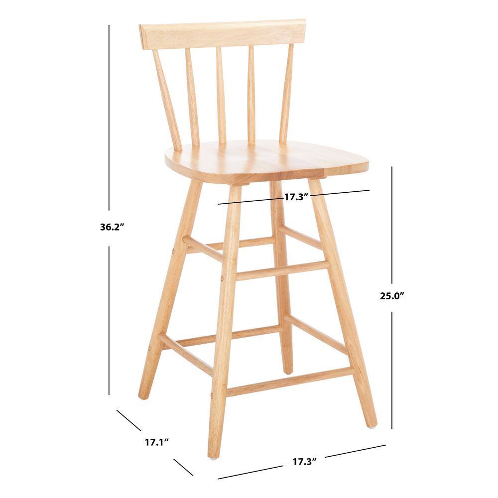 Tally 36'' Natural Finish Modern Farmhouse Wood Counter Stool
