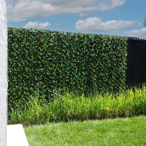 Vigoro 36 in. H x 72 in. W Golden Artificial Gardenia Leaves PVC