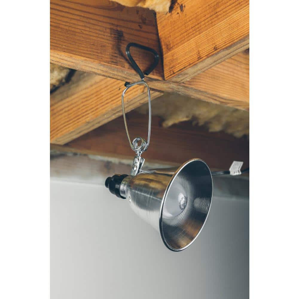 Versatile White Aluminum 60W Incandescent Clamp Light