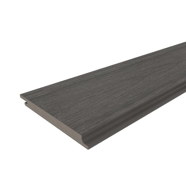 All Weather System 5.5 in. x 96 in. Composite Siding Board in Argentinian Silver Gray