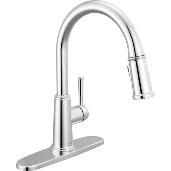 Foundations Design Series Traditional Single Handle Pull Down Sprayer Kitchen Faucet in Chrome