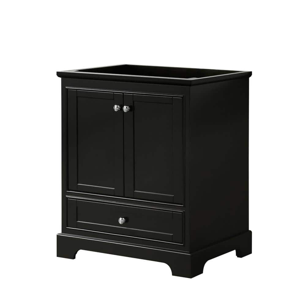 Deborah 29" Dark Espresso Single Bathroom Vanity with Polished Chrome Trim