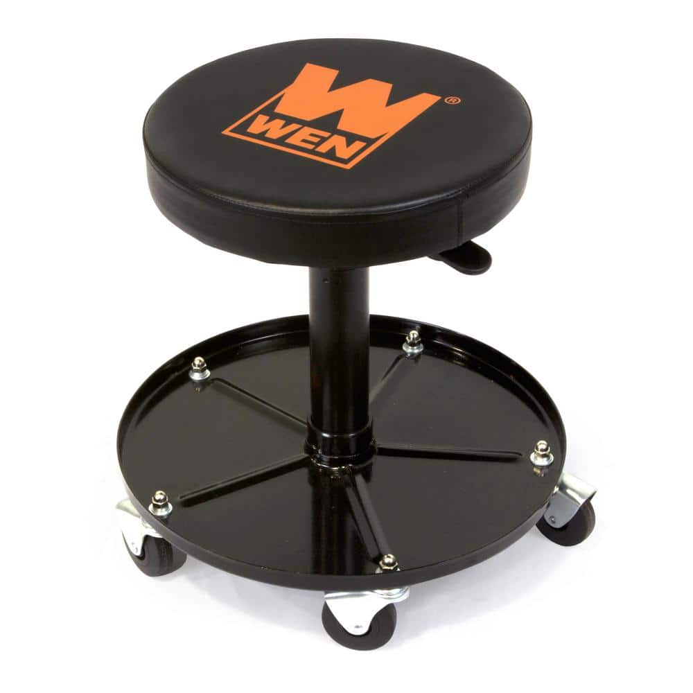 Wen 300 Lb Capacity Pneumatic Rolling Mechanic Stool 73012 The Home Depot