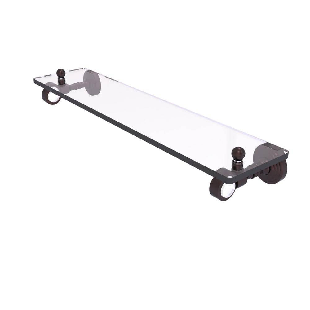 Pacific Grove Collection 22 in. W 3.2 in. H x 5.1 in. D Glass Rectangular Shelf in Antique Bronze price history on PriceWatchPro