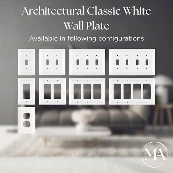 Monarch Abode Architectural 4-Gang 4-Toggle Wall Plate (Classic
