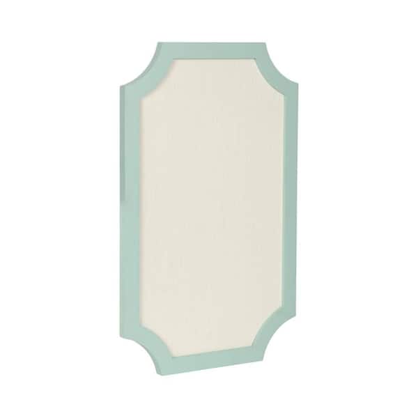 Holbrook 24 in. x 15 in. Green Wood Framed Linen Fabric Memo Board