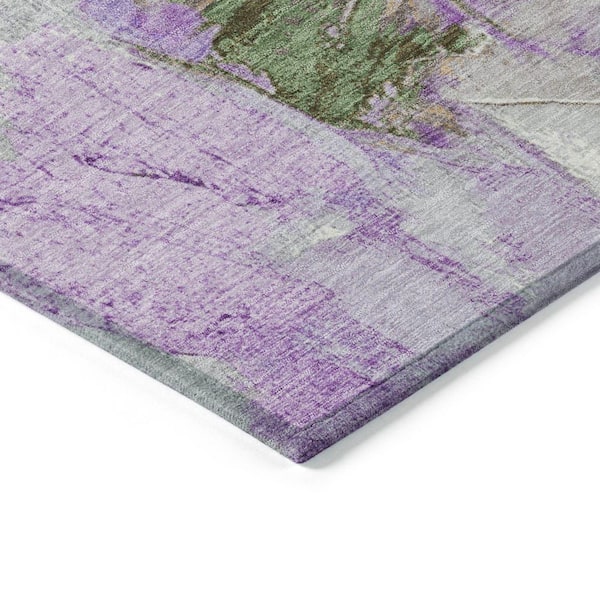 Chantille Machine Washable Indoor/Outdoor Abstract ACN1914 Purple 3 ft. x 4 ft. Area Rug