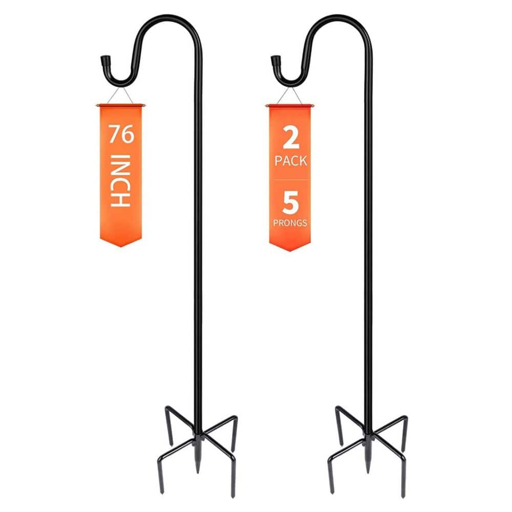 Adjustable Heavy-Duty Shepherd Hooks with 5 Prongs for Bird Feeder Lantern Plant Hanger Garden Stake Outdoor Decor price history on PriceWatchPro