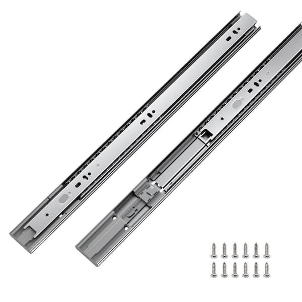 10 Pairs 14 in. Heavy Duty Side Mount Soft Close Ball Bearing Dresser Drawer Slides with 12.4 in. Extension