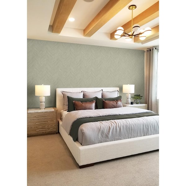 Neutral Chevron Stripe Vinyl Peel and Stick Wallpaper Roll (Covers 40.5 sq. ft.)