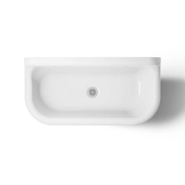 KOHLER - Brockway 36 in. Cast Iron Wall Mount Utility, Service, Laundry Sink in White