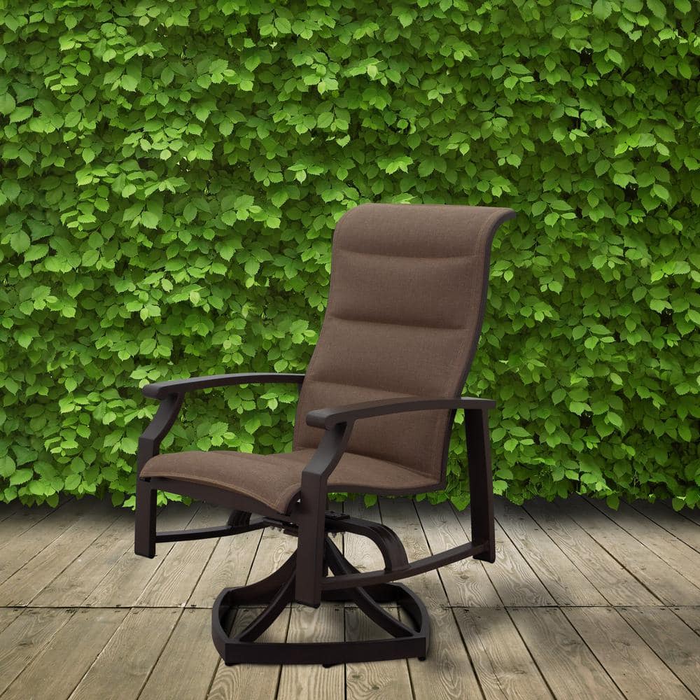 Madison Transitional High-Grade Aluminum Swivel Dining Chair with Cushions