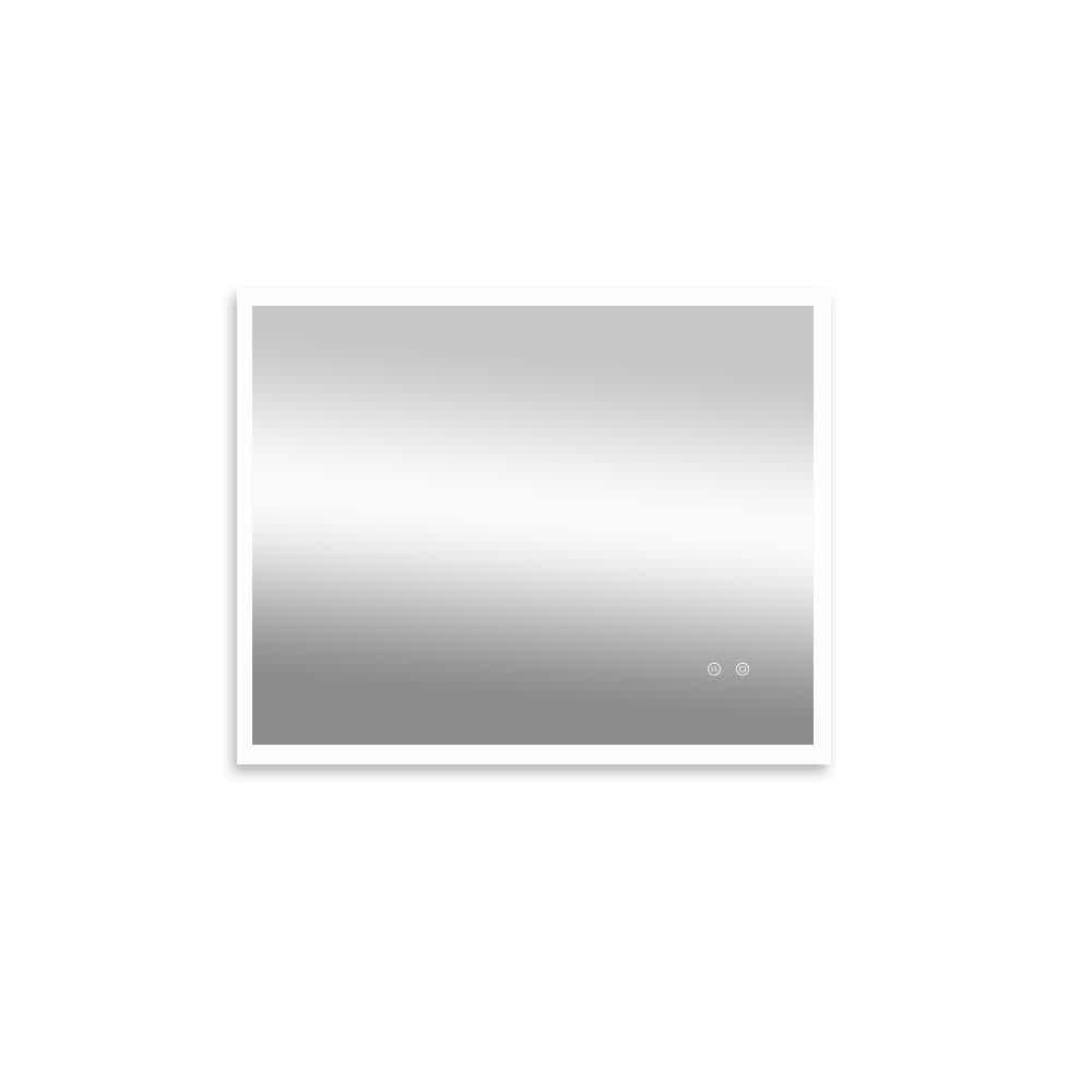 24 in. W x 30 in. H Rectangular Frameless Wall Mounted Bathroom Vanity Mirr
