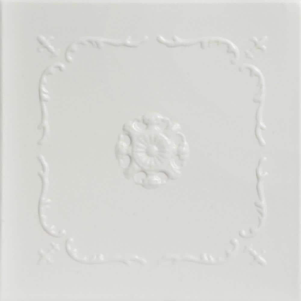 Bourbon Street Dove White 1.6 ft. x 1.6 ft. Decorative Foam Glue Up Ceiling