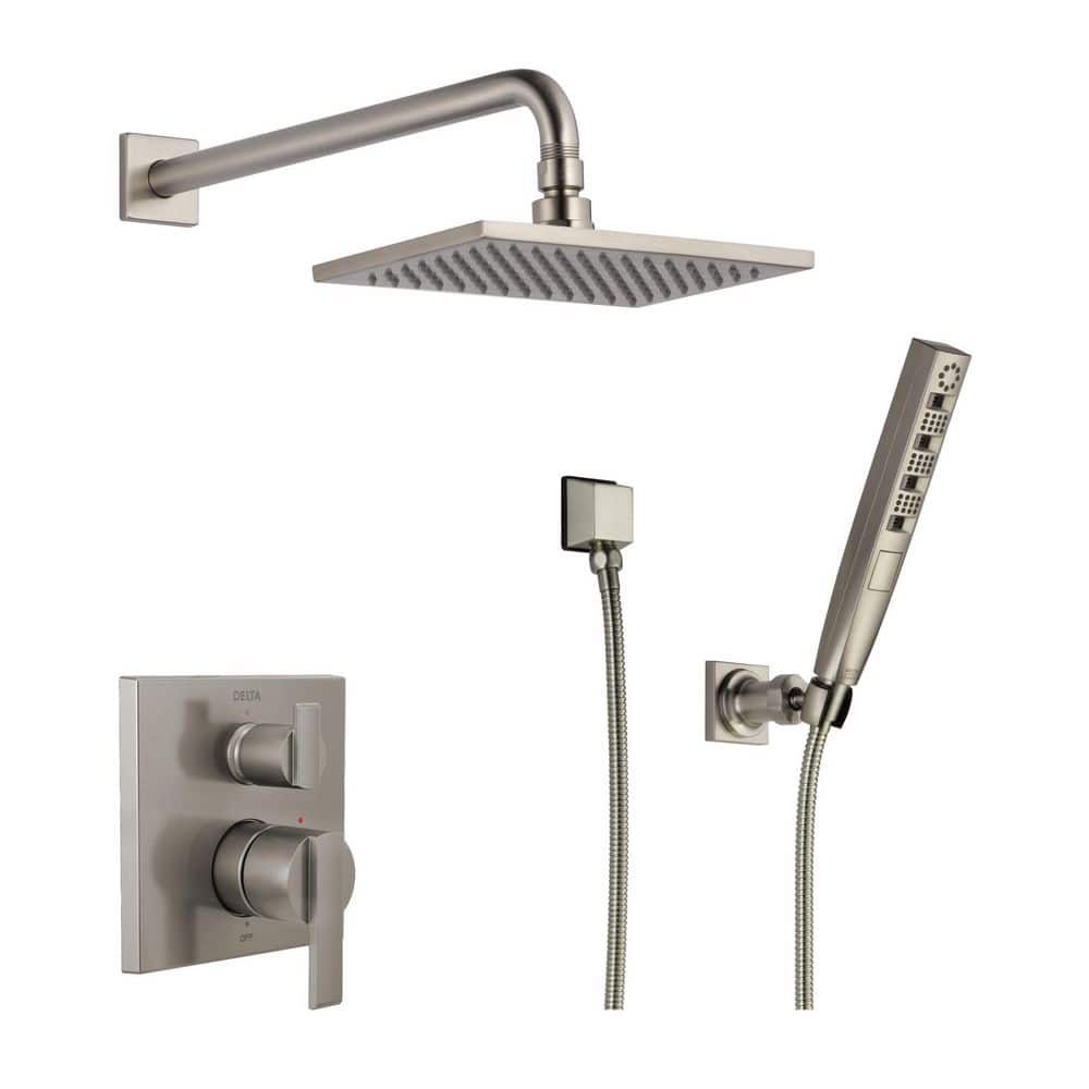 Ara Double Handle 4-Spray Shower Faucet 2.5 GPM with Hand Shower and Pressure Balance in. Stainless price history on PriceWatchPro