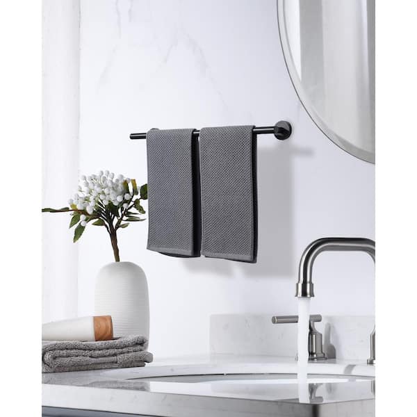 Thicken SUS 304 Stainless Steel 20 in. Wall Mount Towel Bar Bath Hardware Accessory Single Towel Rod in Matte Black