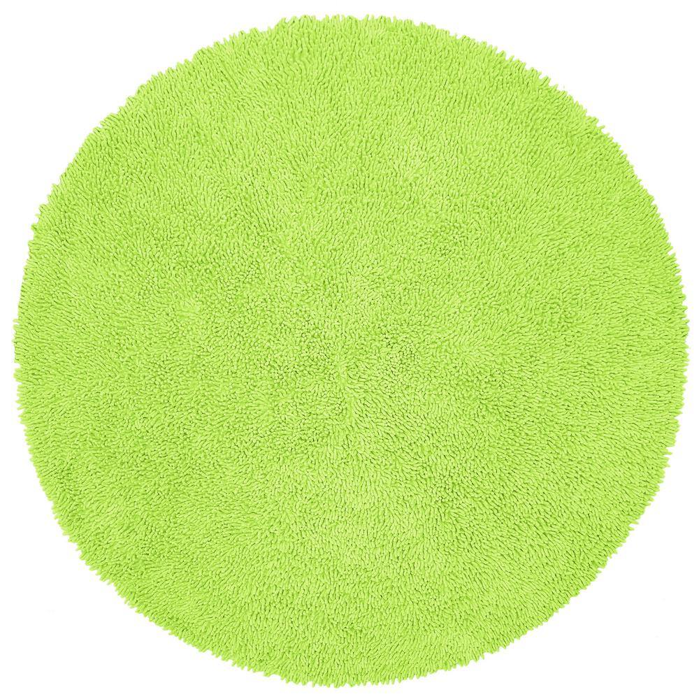 UPC 692789911648 product image for Green Shag Chenille Twist 3 ft. x 3 ft. Round Accent Rug | upcitemdb.com