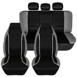 Bold Contrasting Leatherette Seat Covers 15 in. x 11 in. x 6 in. Full Set