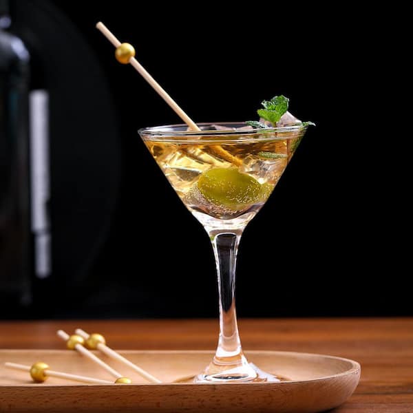Firlar Stemless Martini Glasses With Chiller Set Of 4, 9