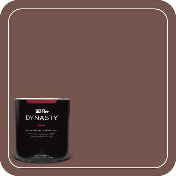 BEHR DYNASTY 1 qt. Home Decorators Collection #HDC-CL-12 Terrace Brown Matte Interior Stain-Blocking Paint & Primer