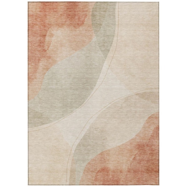Chantille Machine Washable Indoor/Outdoor Abstract ACN3082 Cream 10 ft. x 14 ft. Area Rug