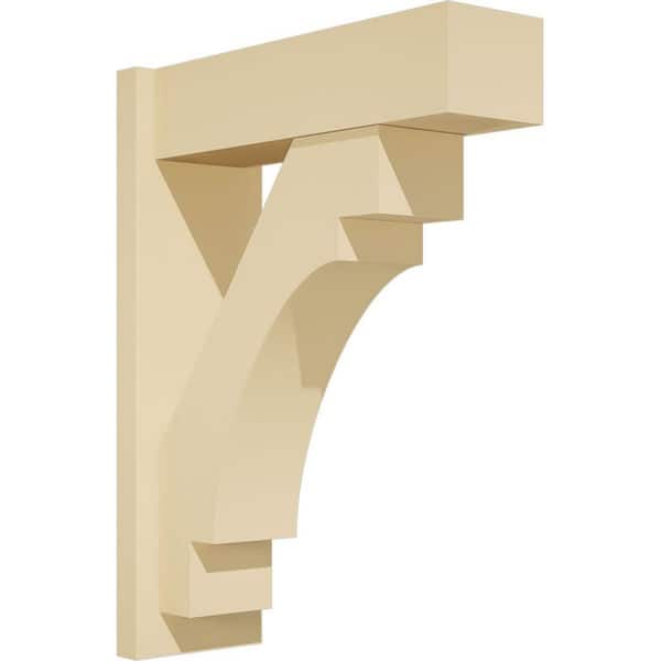 Ekena Millwork Merced 7 in. W x 26 in. H x 20 in. D Signature Urethane Polyurethane Outlooker with Block Ends