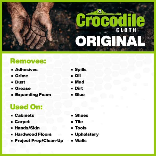 CROCODILE CLOTH - All-Purpose Hand and Tool Cleaning Wipes