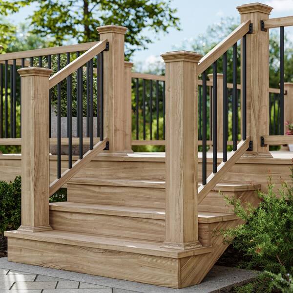 Deckorators 29 in. x .75 in. Satin Black Aluminum Square-Shaped Estate Baluster (10-Pack)