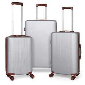 Myrtle Springs Nested Hardside Luggage Set in Bright Silver, 3 Piece - TSA Compliant