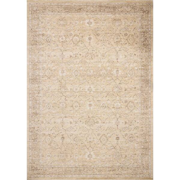 Chris Love Julia Palma Wheat / Bark 3 ft. 6 in. x 5 ft. 6 in. Traditional Accent Rug