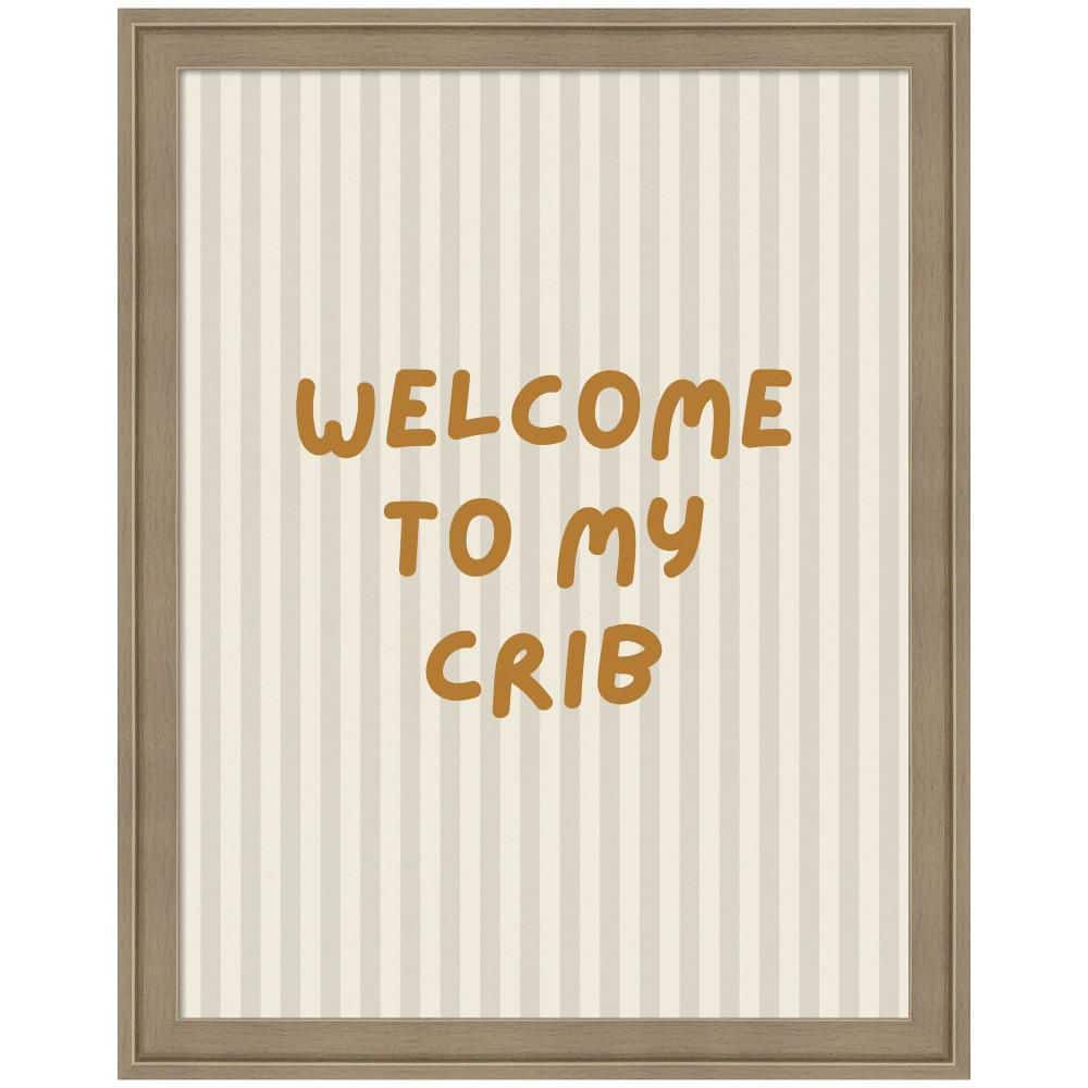 "Florence ""Welcome to My Crib"" by Laura Moss Words Framed Canvas Art Print 20 in. x 16 in." price history on PriceWatchPro