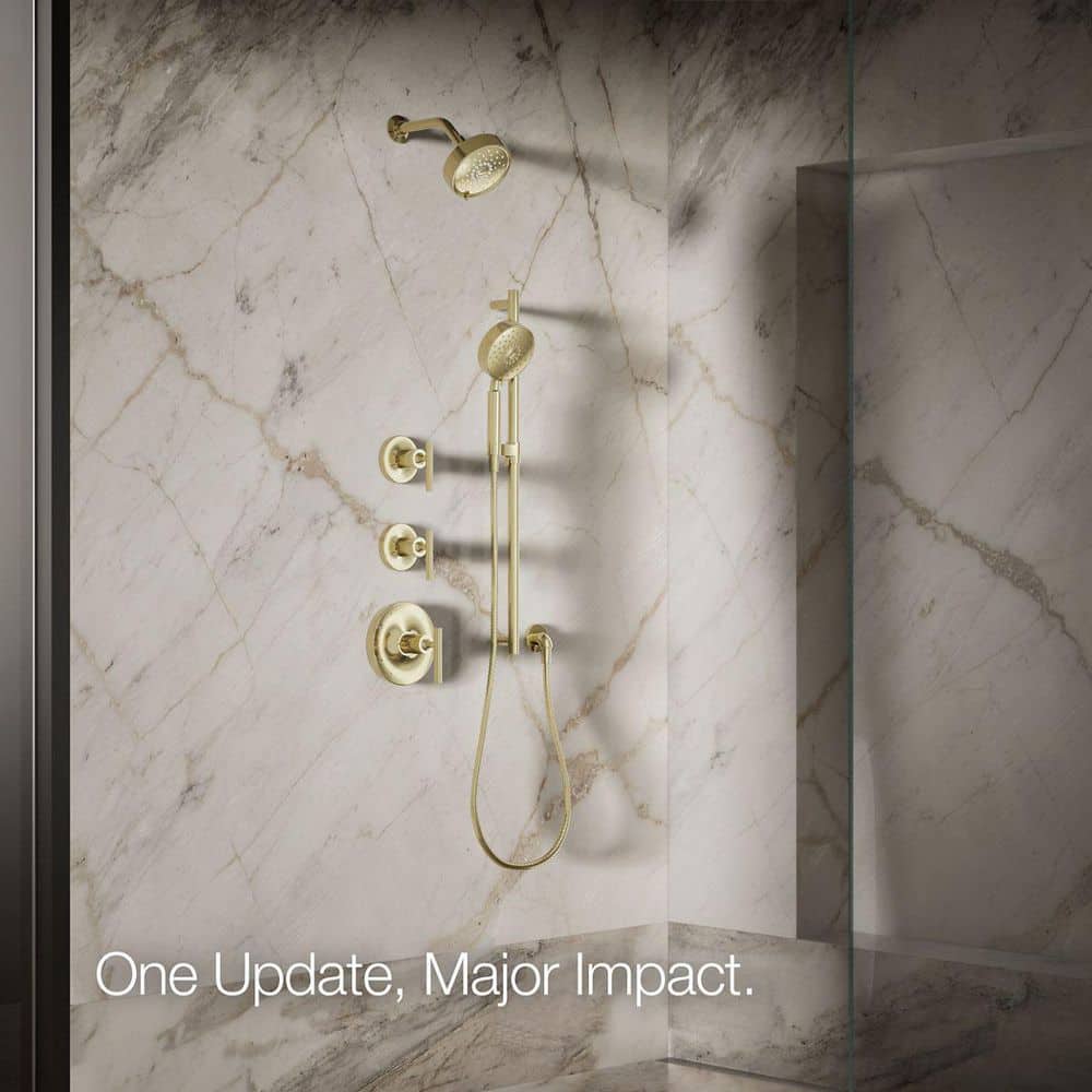 Vibrant French Gold Multi-Function Wall Mount Showerhead