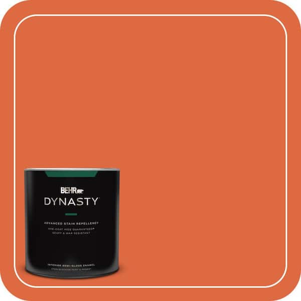 1 qt. #P200-7 Bonfire Night Semi-Gloss Enamel Interior Stain-Blocking Paint and Primer