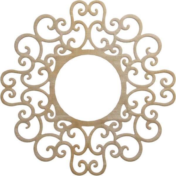 Ekena Millwork 0.25 in. x 8.375 in. x 22 in. Wood Medallion Moulding