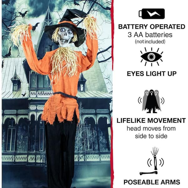 Large Posable Skeleton Scarecrow Outfit, Halloween, Home Decor, 2 Pieces