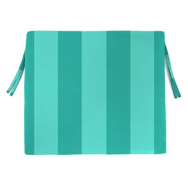 Jordan Manufacturing 19 in. L x 17 in. W x 2 in. T Outdoor Seat Cushion in Preview Lagoon (2-Pack)
