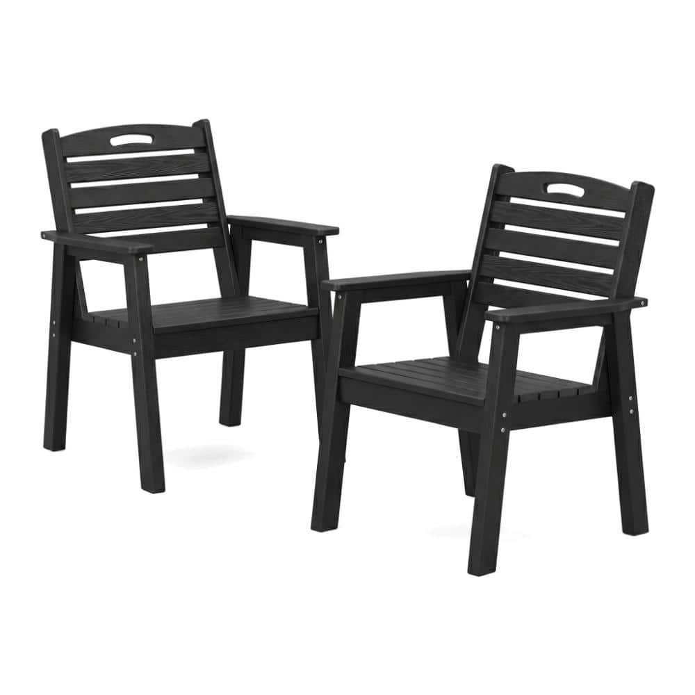 Set of 2 HDPE Outdoor Dining Chairs, Weather Resistant price history on PriceWatchPro