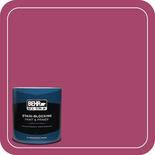 BEHR ULTRA 1 qt. #HDC-SM14-1 Fuchsia Flair Satin Enamel Exterior Paint & Primer