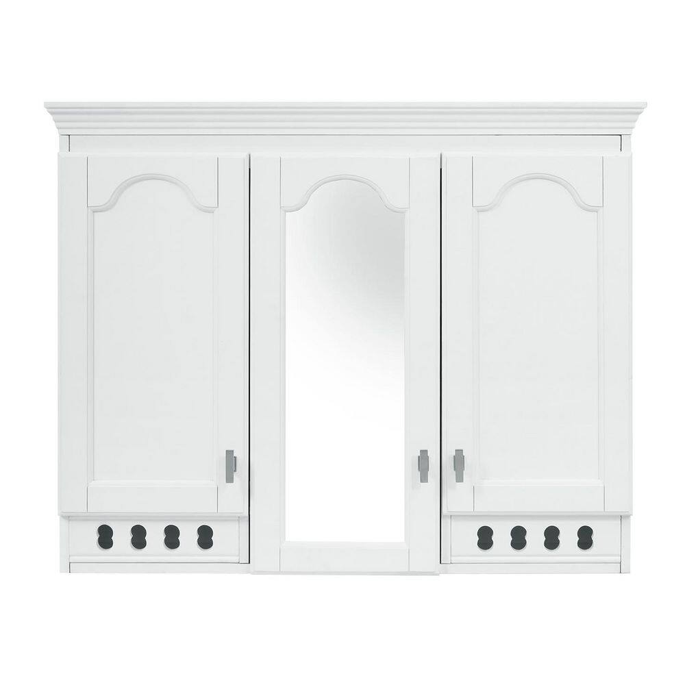 35.31 in. W x 28 in. H Rectangular Wood Medicine Cabinet with Mirror, Wall Mount Mirror Cabinet with Adjustable Shelves price history on PriceWatchPro