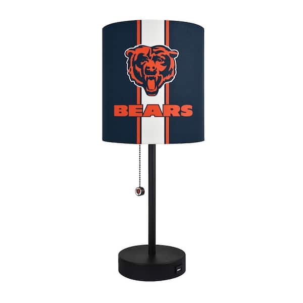 Chicago Bears 20 in. Black Task And Reading Desk Indoor Lamp with USB port