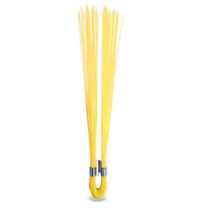 6 in x 0.5 ft Stake Whisker Markers, Yellow, 500 EA