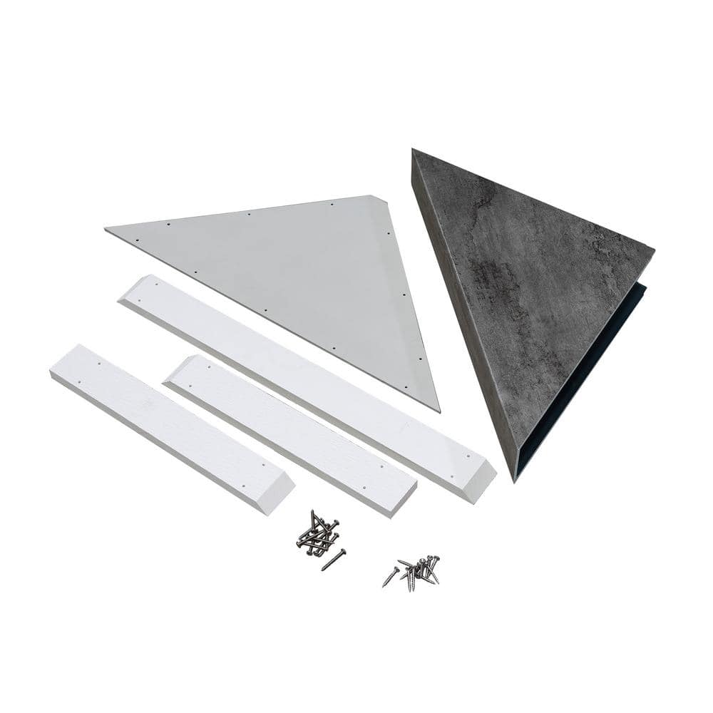 Ashen Slate Gray PVC Shower Bench with Lacquer Finish