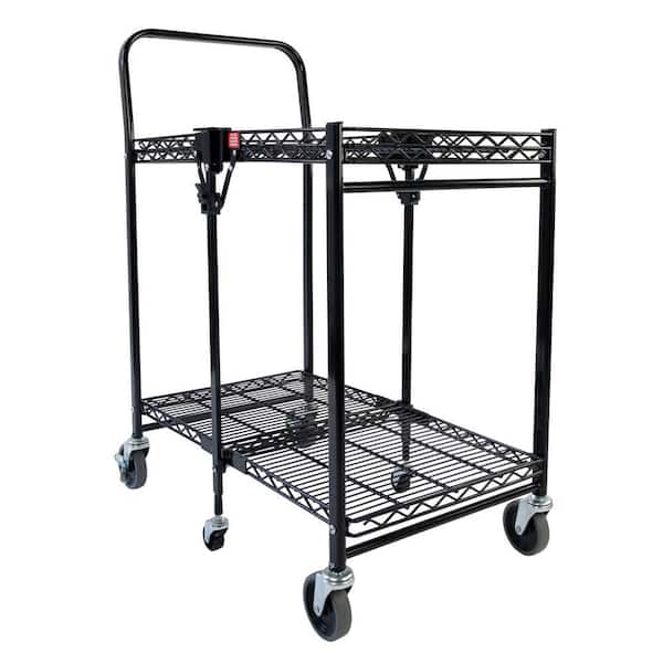 Small Stowaway Folding Utility Cart in Black