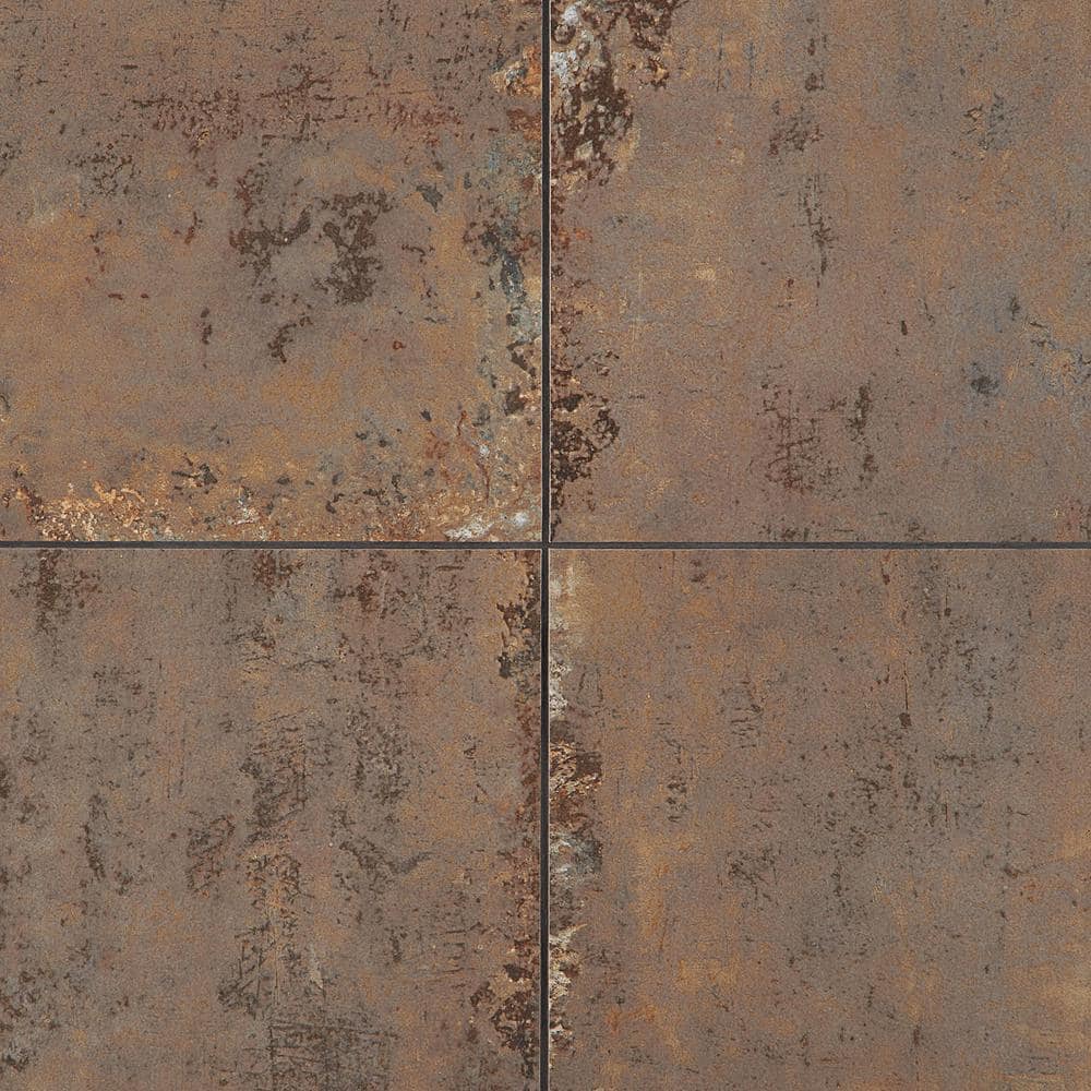 Mantis 24" Matte Brown Porcelain Stone Look Tile