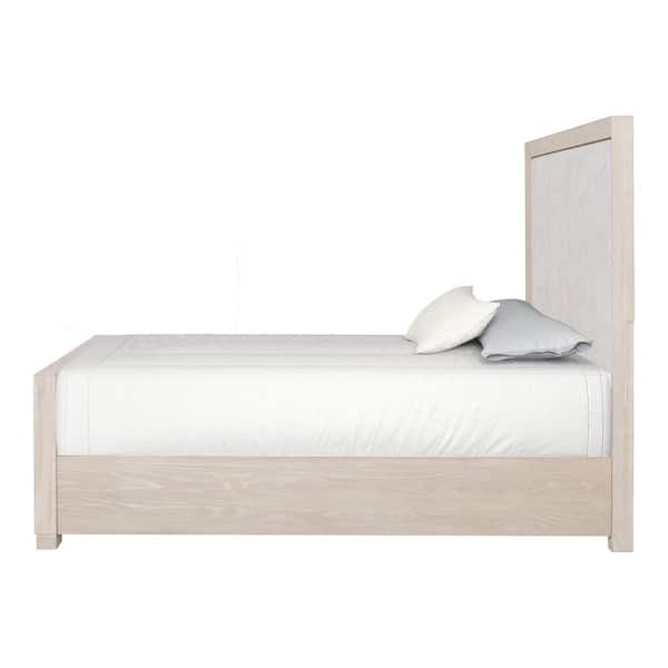 Potra Tawny Brown Wood Frame Queen Panel Bed