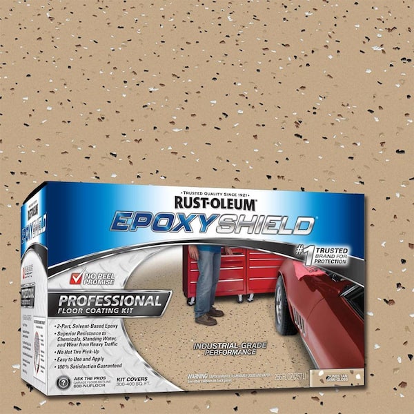 Rust-Oleum EpoxyShield 2 Gal. Dunes Tan Semi-Gloss Professional Floor Coating Kit (2-Pack)