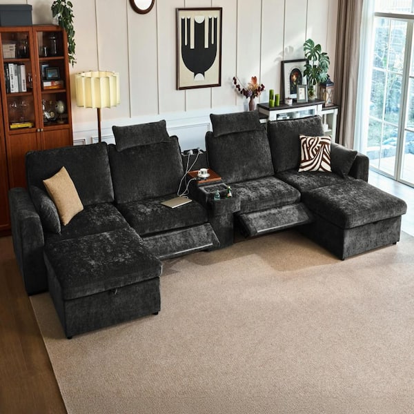 174.4'' Oversized Modular Power Recliner Sofa with Headrest