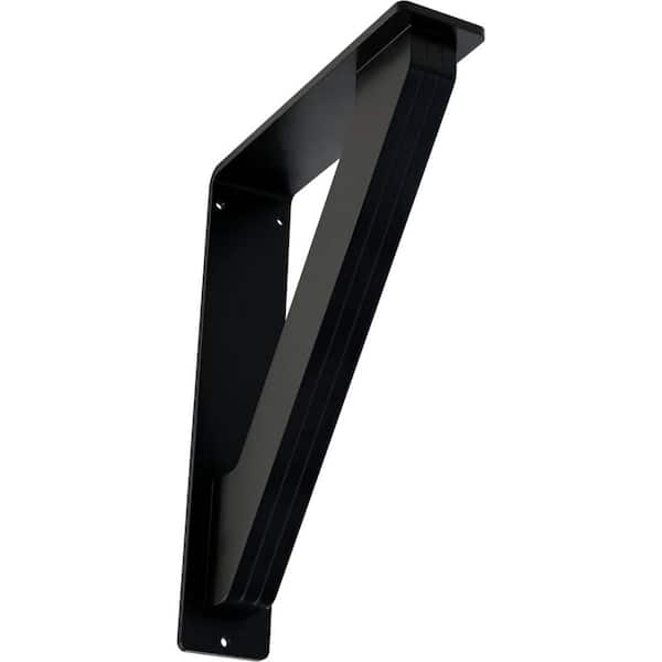 Ekena Millwork 2 in. x 10 in. x 7-1/2 in. Wrought Iron Triple Center Brace Traditional Bracket