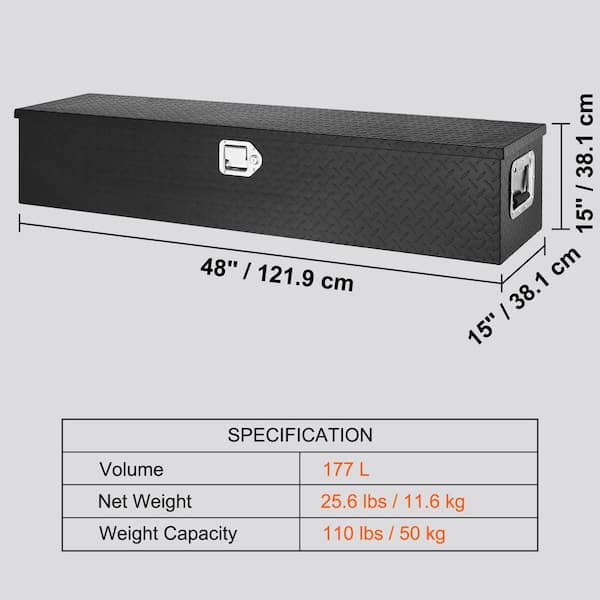 タルタル 3BOX VEVOR 30 in. x 14 in. x 16 in. Underbody Truck Tool Box