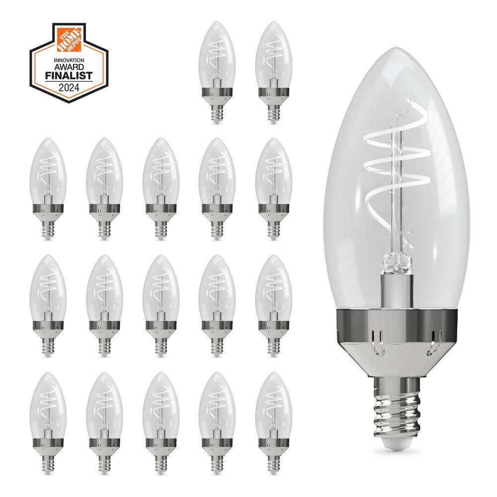60W Equivalent B11 E12 Candelabra Switch to Dim White Filament Clear Chandelier LED Light Bulb, Daylight 5000K (18-Pack) price history on PriceWatchPro